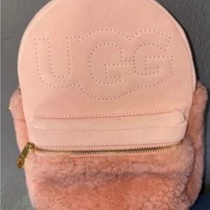 UGG Small Peach Shearling Backpack